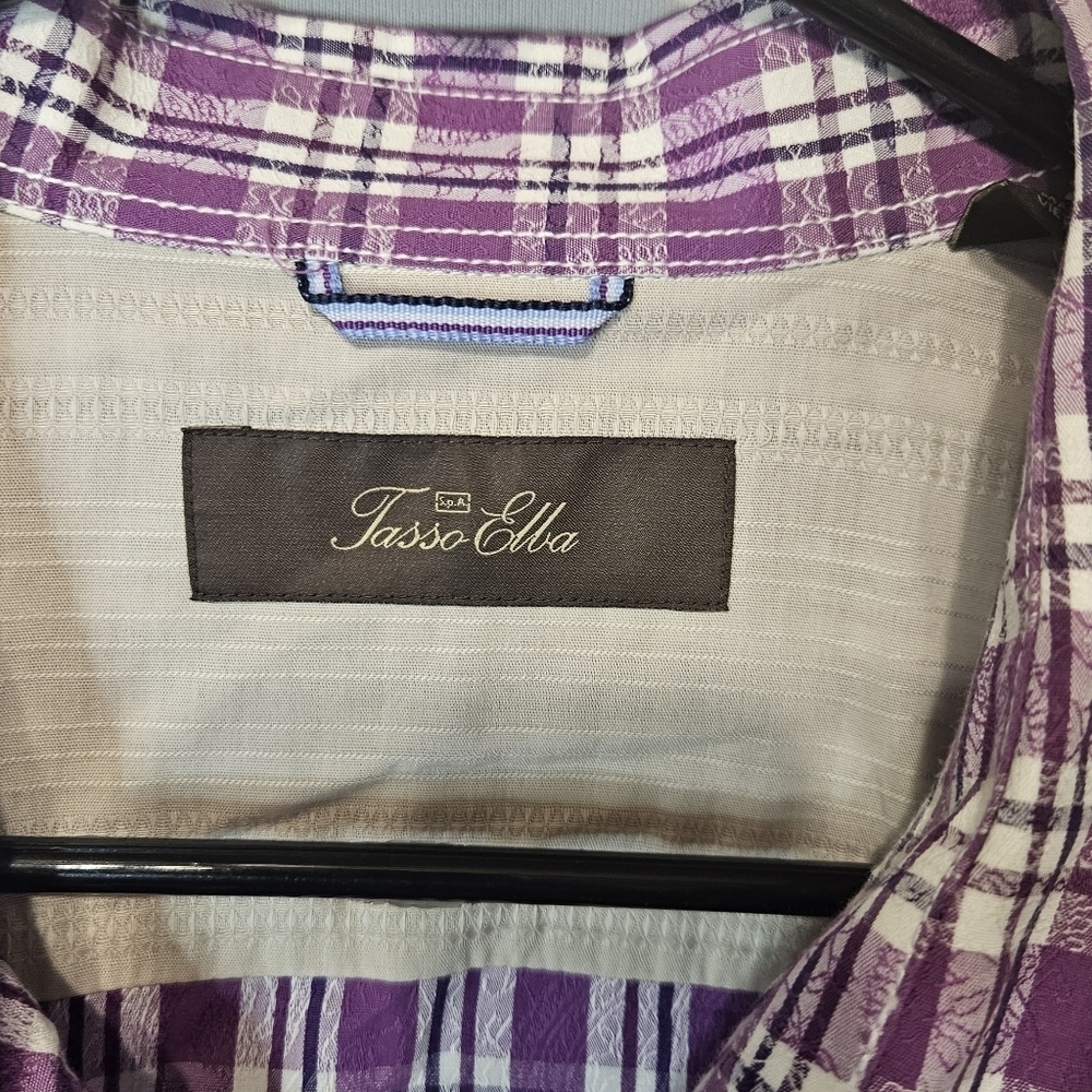 Tasso Elba Mens Shirt XXL Purple - Picture 6 of 6